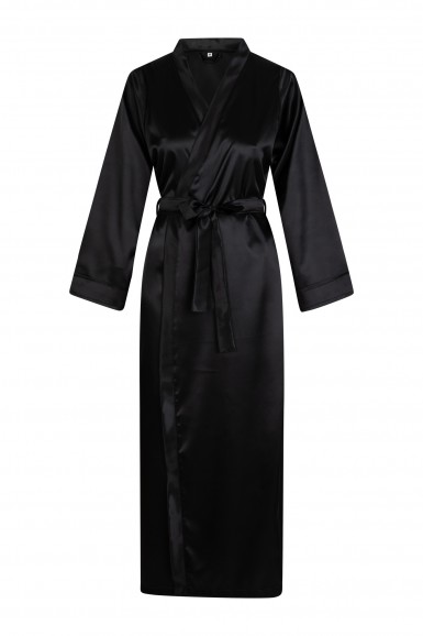 Long satin robe